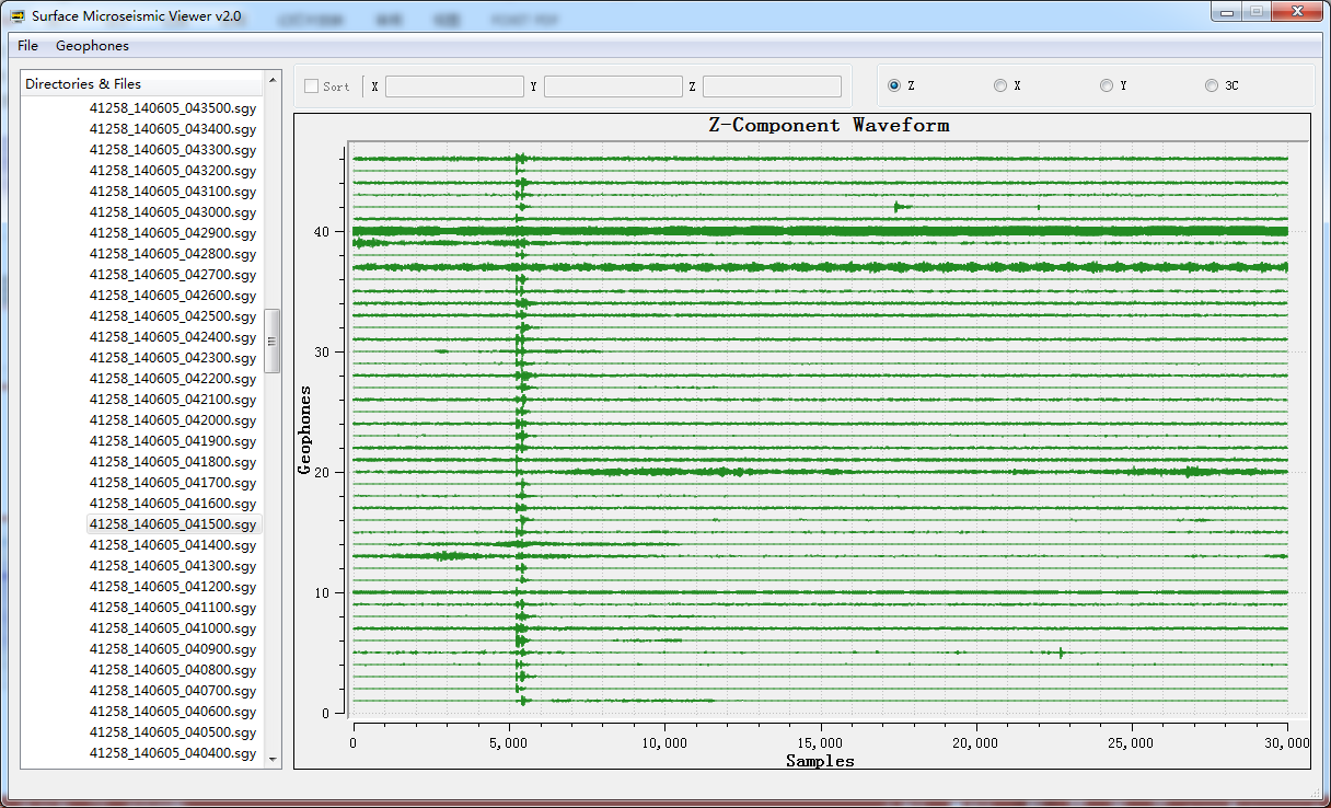 Typical surface detected microseismic event(Z component displayed only) 